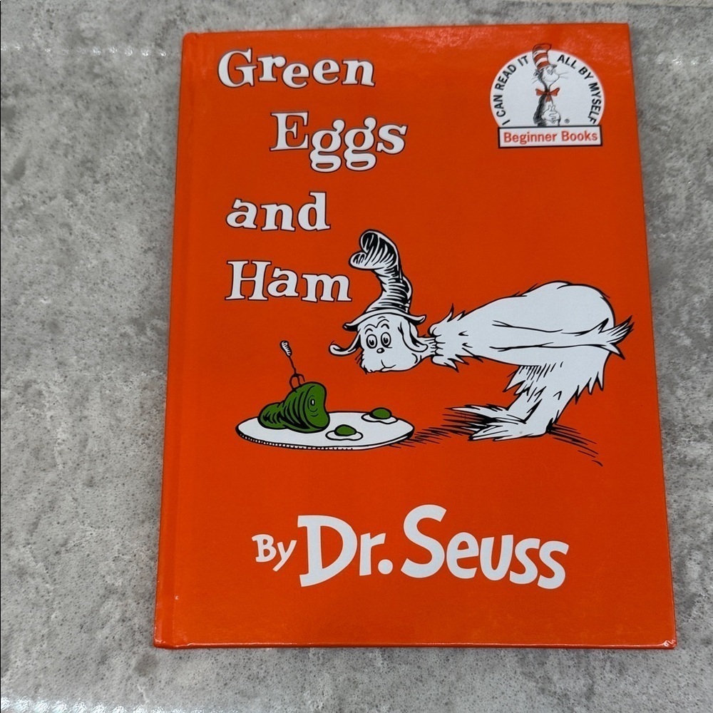 Dr. Seuss Orange Green Eggs and Ham Book. Like new!
